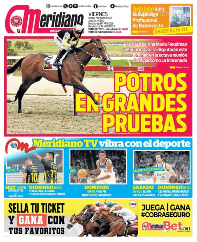 Capa jornal Meridiano 2025-03-07