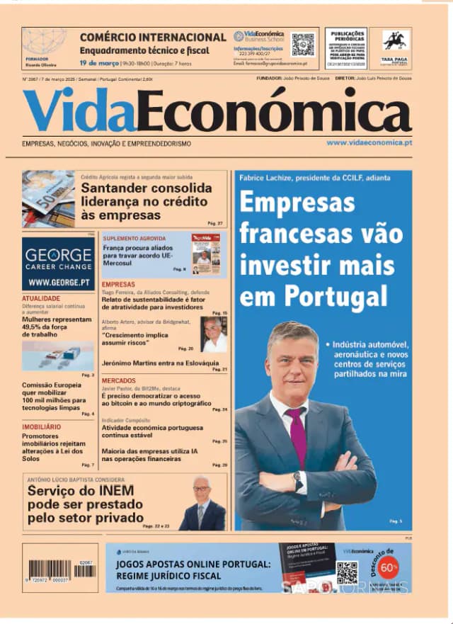 Capa jornal Vida Económica 2025-03-07