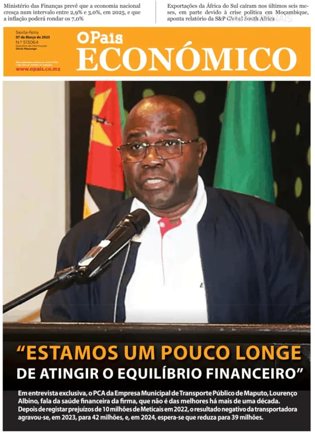 Capa jornal O País - Económico 2025-03-07