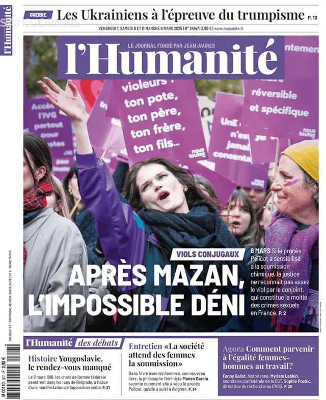 Capa jornal L'Humanité 2025-03-07