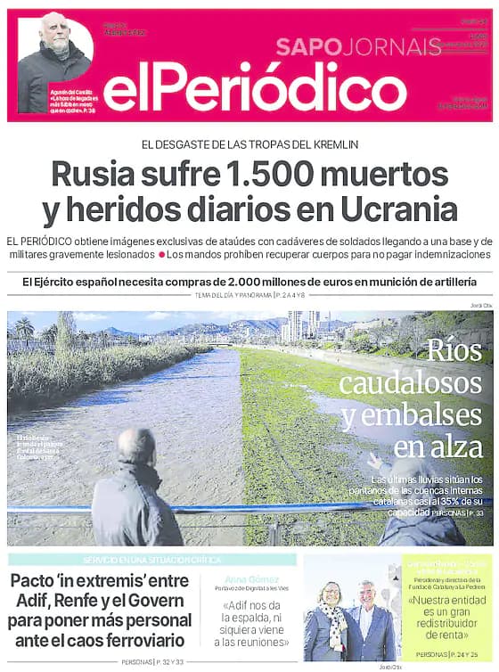 Capa jornal El Periódico de Catalá 2025-03-10