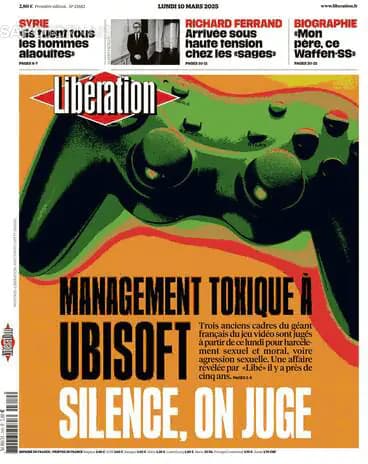 Capa jornal Libération 2025-03-10