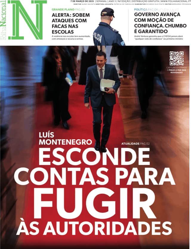 Capa jornal Folha Nacional 2025-03-07