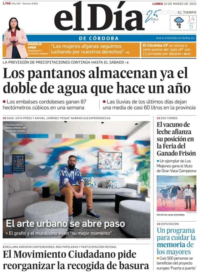 Capa jornal El Día de Córdoba 2025-03-10