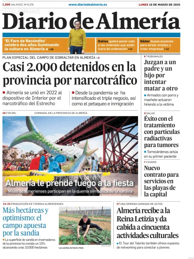 Capa jornal Diario de Almería 2025-03-10