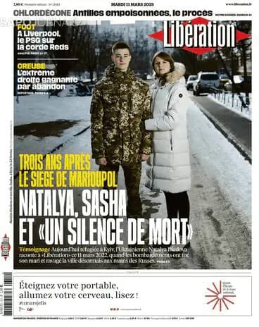 Capa jornal Libération 2025-03-11