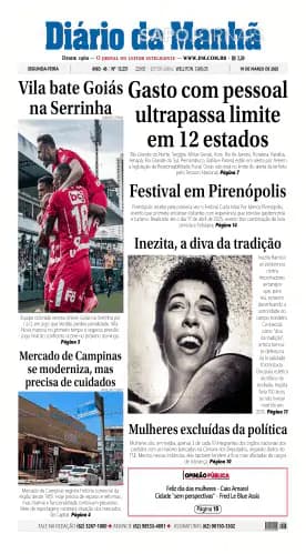 Capa jornal Diário da Manhã 2025-03-10