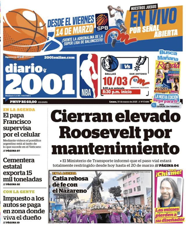 Capa jornal Diario 2001 2025-03-10