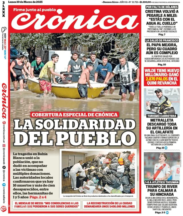 Capa jornal Crónica 2025-03-10