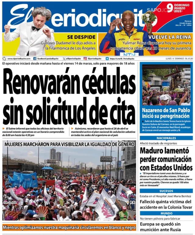 Capa jornal El Periodiquito 2025-03-09