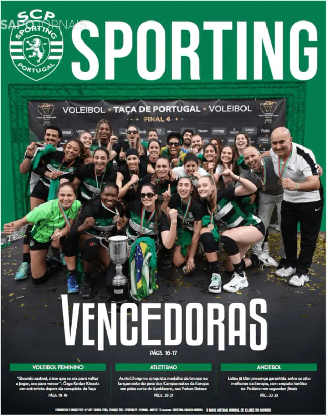 Capa jornal Jornal Sporting 2025-03-13