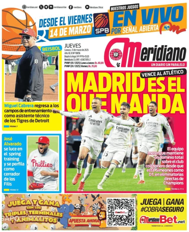 Capa jornal Meridiano 2025-03-13