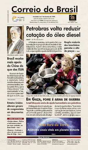 Capa jornal Correio do Brasil 2025-04-17