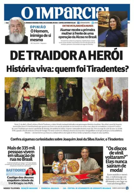 Capa jornal O Imparcial 2025-04-20