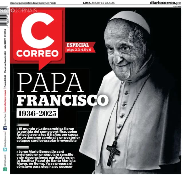 Capa jornal Diario Correo 2025-04-22