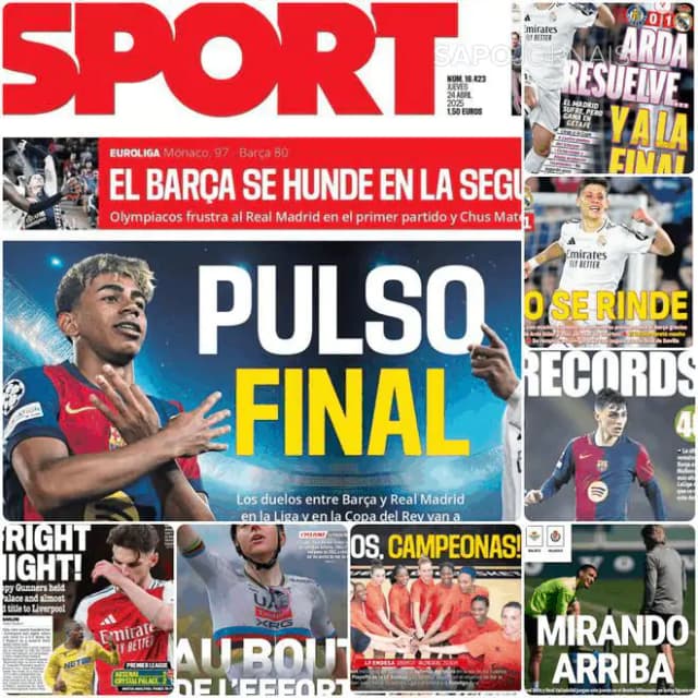 Capa jornal Sport 2025-04-24