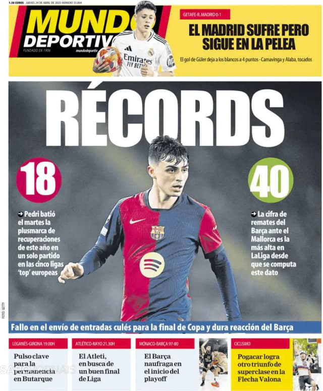 Capa jornal Mundo Deportivo 2025-04-24