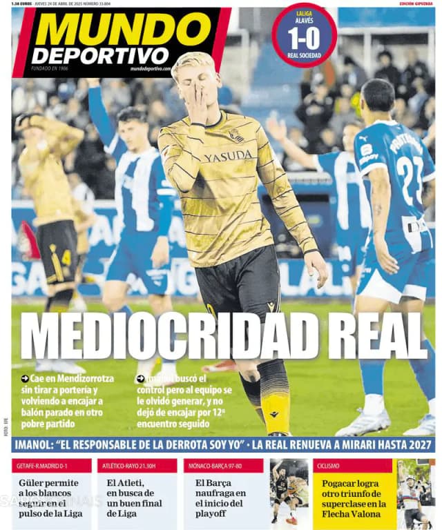Capa jornal Mundo Deportivo (Gipuzkoa) 2025-04-24