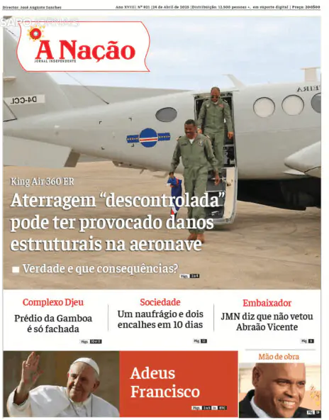 Capa jornal A Nação 2025-04-24