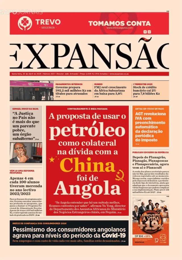Capa jornal Expansão 2025-04-25