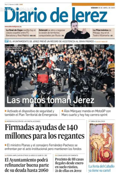 Capa jornal Diario de Jerez 2025-04-26