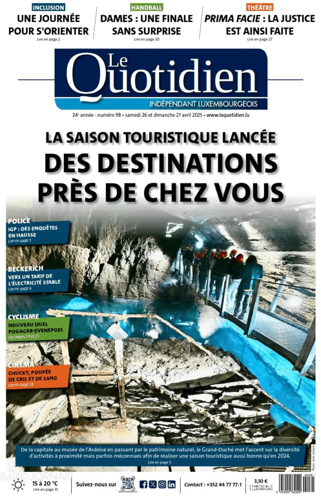 Capa jornal Le Quotidien 2025-04-26
