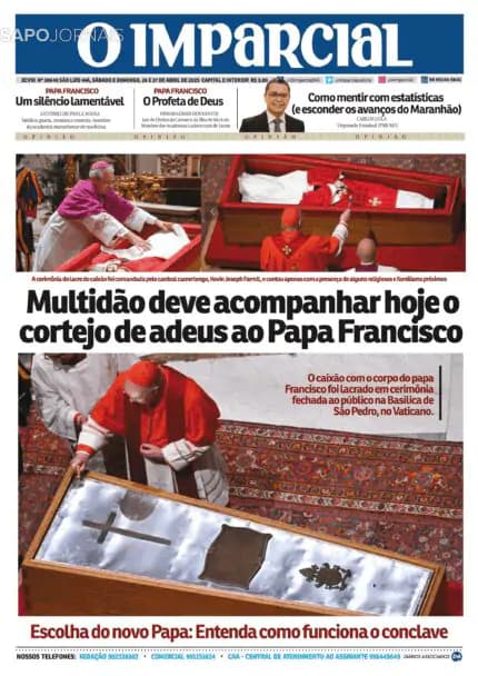 Capa jornal O Imparcial 2025-04-26