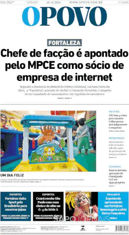 Capa jornal O Povo 2025-04-26