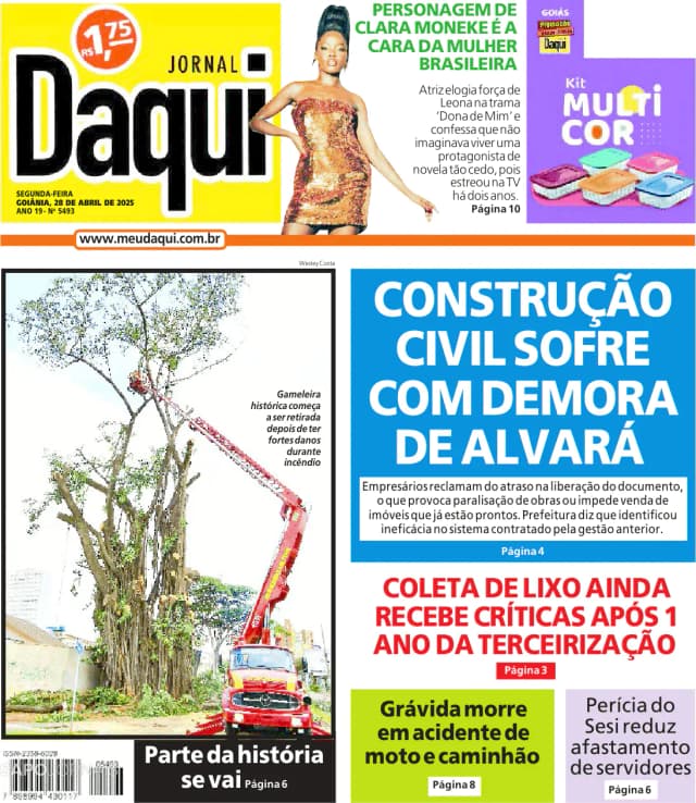 Capa jornal O Popular 2025-04-28