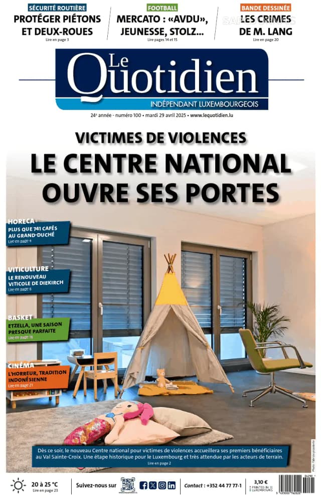 Capa jornal Le Quotidien 2025-04-29