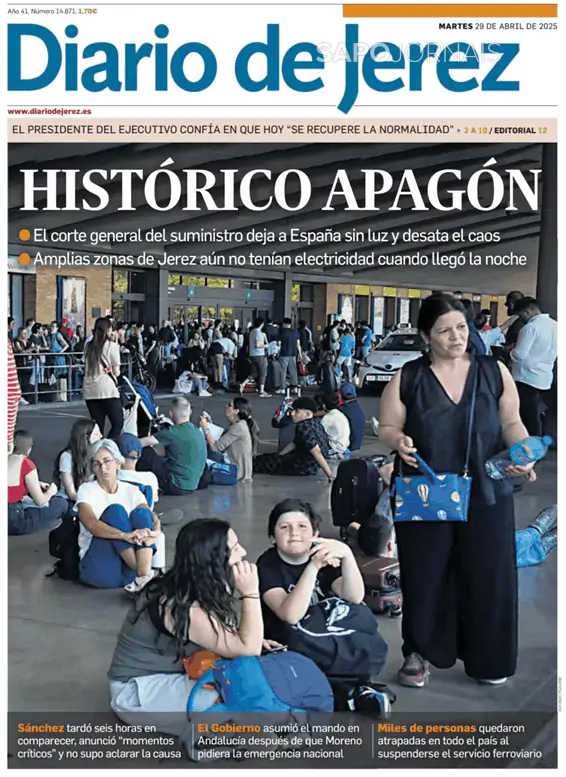 Capa jornal Diario de Jerez 2025-04-29