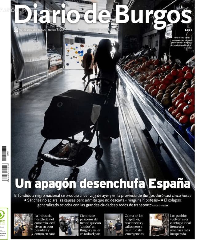 Capa jornal Diario de Burgos 2025-04-29