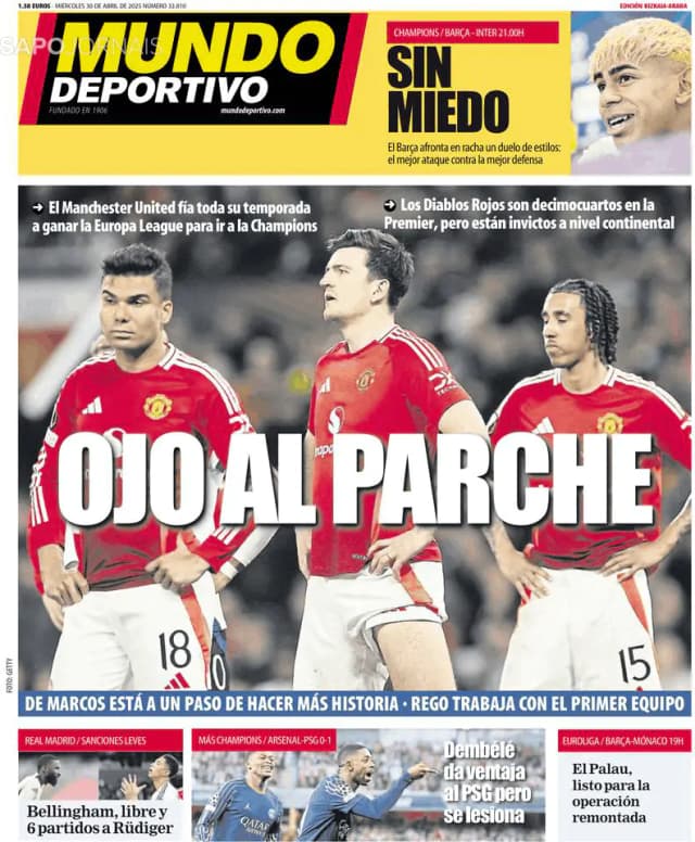 Capa jornal Mundo Deportivo (Bizkaia-Araba) 2025-04-30
