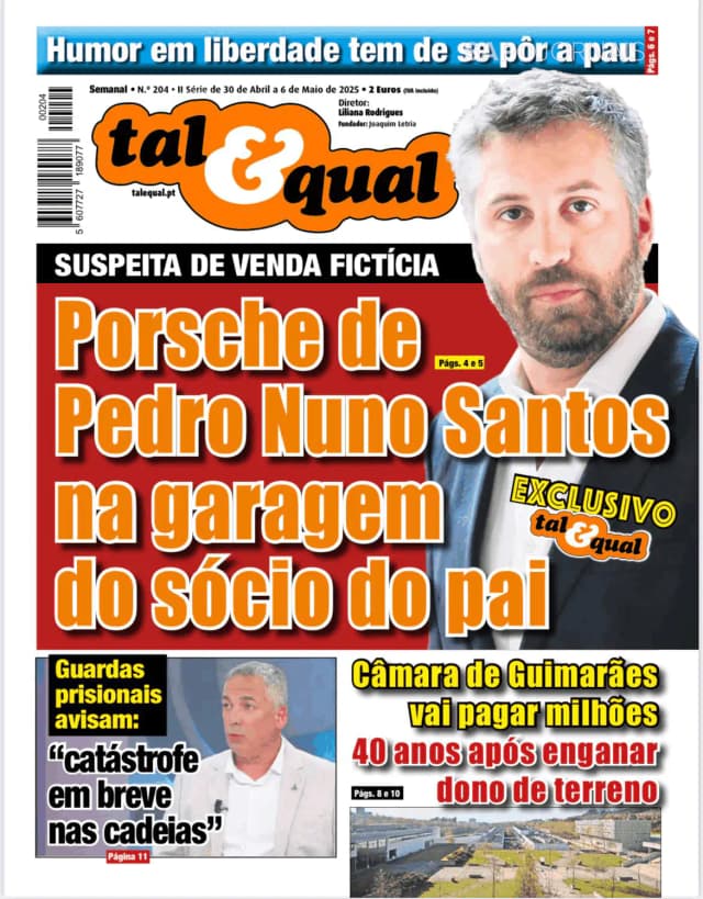 Capa jornal Tal & Qual 2025-04-30