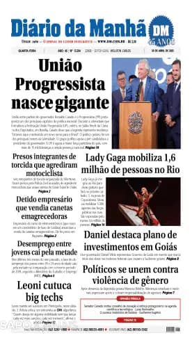Capa jornal Diário da Manhã 2025-04-30