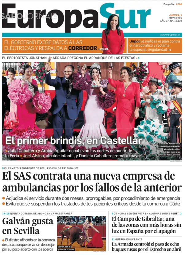 Capa jornal Europa Sur 2025-05-01