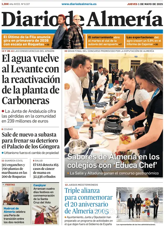 Capa jornal Diario de Almería 2025-05-01