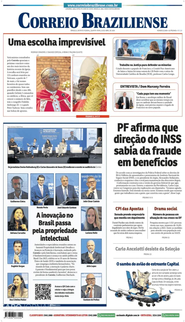 Capa jornal Correio Braziliense 2025-05-01