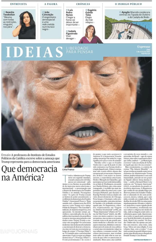 Capa jornal Ideias/ Expresso 2025-05-02