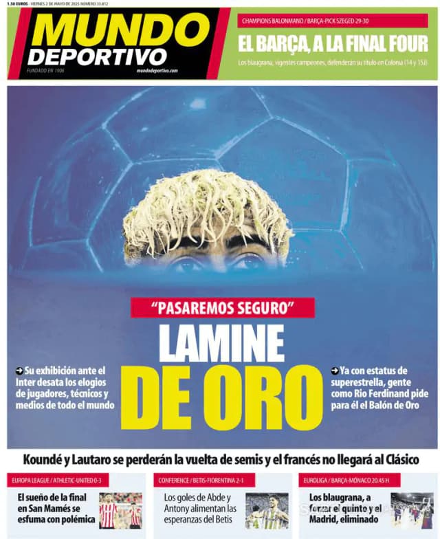 Capa jornal Mundo Deportivo 2025-05-02