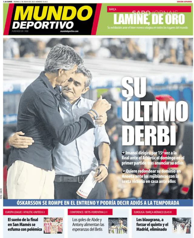 Capa jornal Mundo Deportivo (Gipuzkoa) 2025-05-02