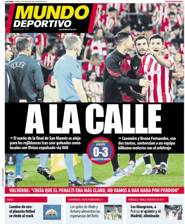 Capa jornal Mundo Deportivo (Bizkaia-Araba) 2025-05-02