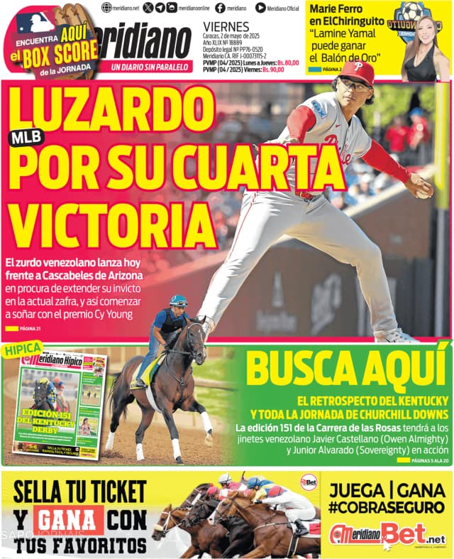 Capa jornal Meridiano 2025-05-02