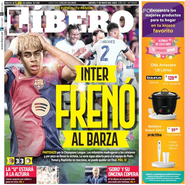 Capa jornal Líbero 2025-05-01