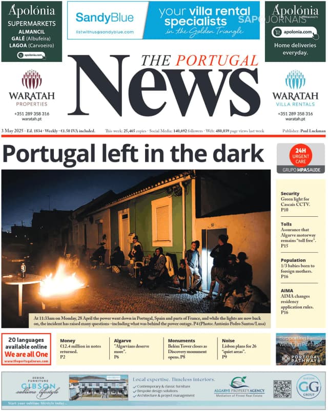 Capa jornal The Portugal News 2025-05-03