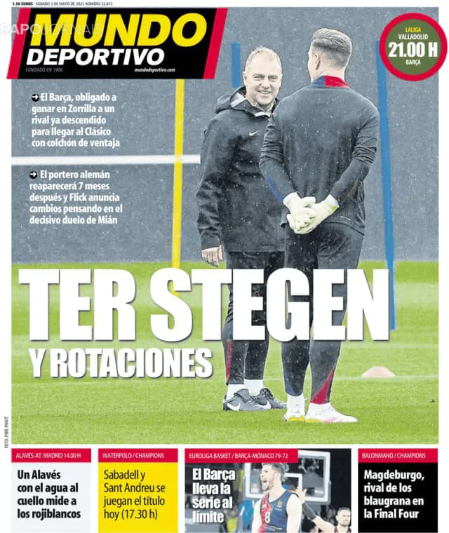 Capa jornal Mundo Deportivo 2025-05-03