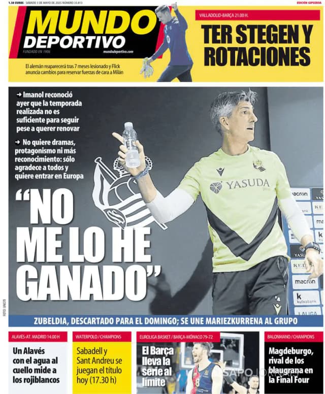 Capa jornal Mundo Deportivo (Gipuzkoa) 2025-05-03