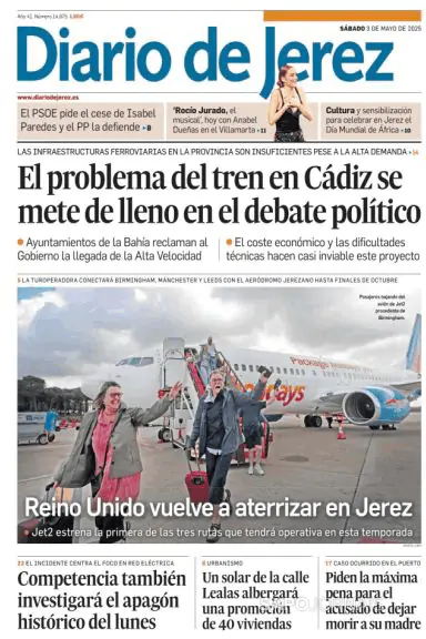 Capa jornal Diario de Jerez 2025-05-03
