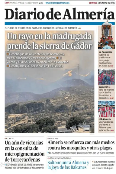 Capa jornal Diario de Almería 2025-05-04