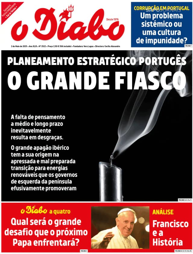 Capa jornal O Diabo 2025-05-02